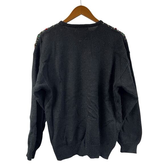 Not So Ugly Christmas Sweater Gems Beads Vintage V Neck Western Connection Large - Picture 6 of 6